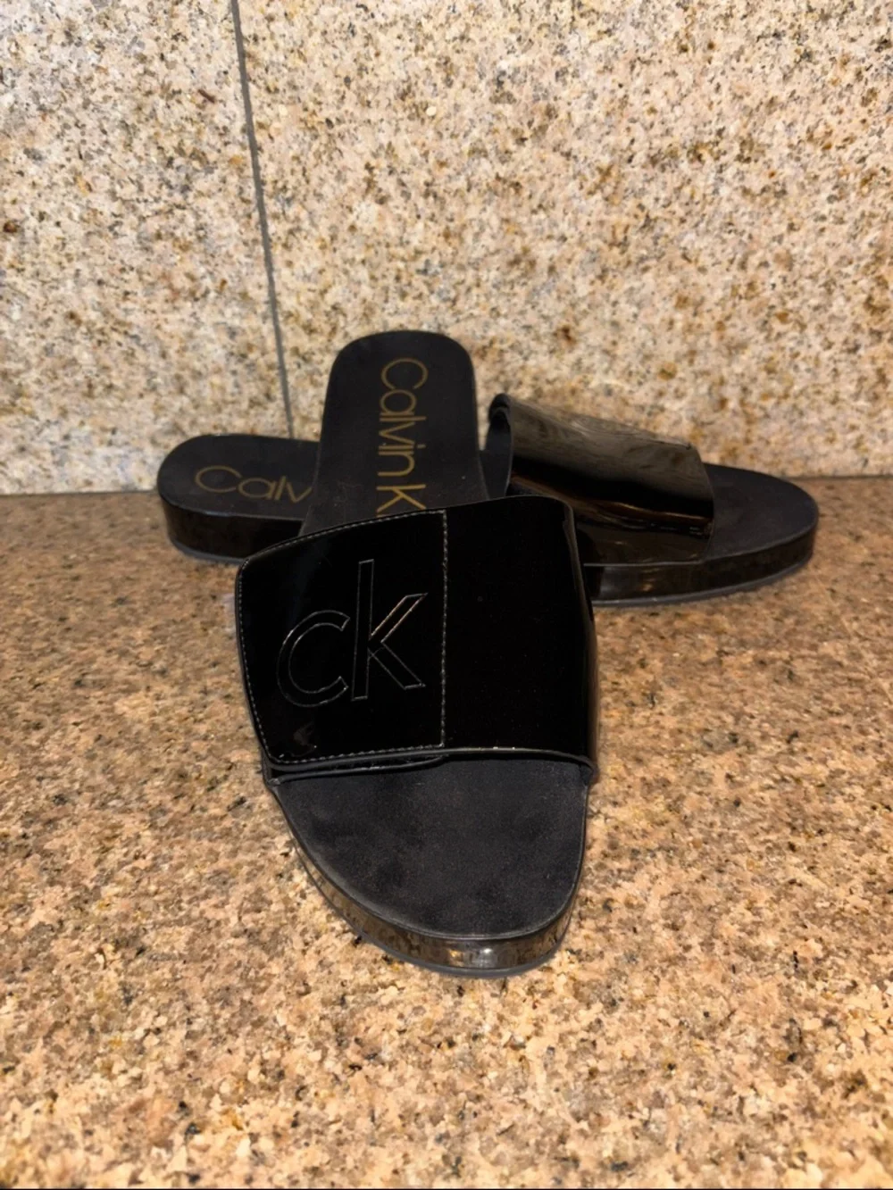 Calvin Klein Black Marlina Sandal - Picture 1 of 8